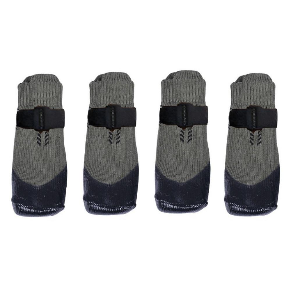 4PCS Wear Resistant Waterproof Dog Socks Shoes Dirt-Resistant Dog Paw Protector Home