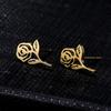 Gorgeous Women Rose Flower Ornament Set Necklace & Ear Stud Festival Birthday Gift Photo Props