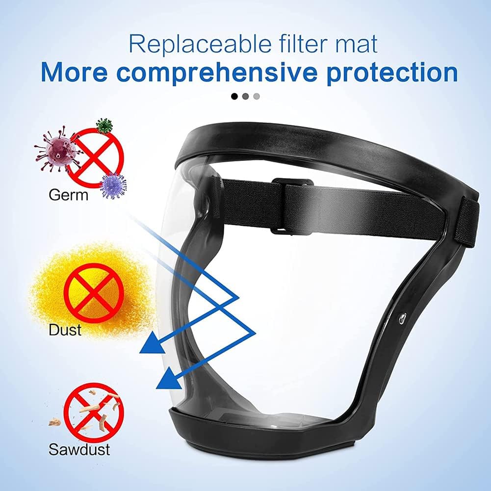 Anti-Fog Face Shield Unisex HD Clear Mask Replace Transparent Outdoor Full Face Mouth Protection Face Mask