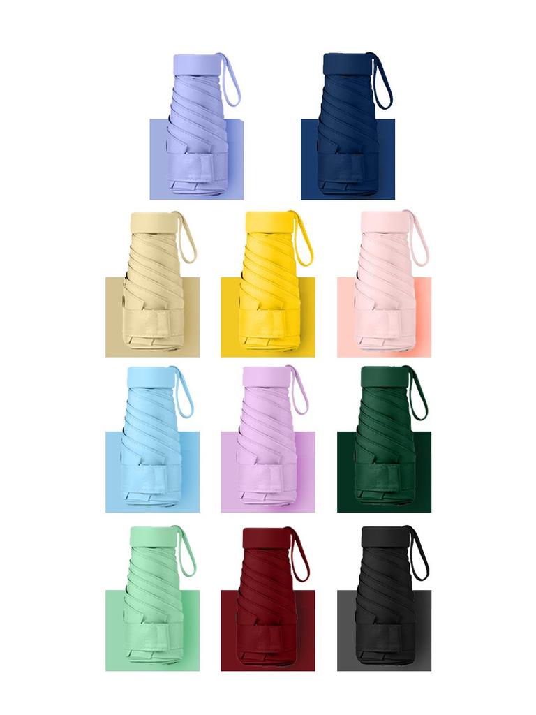 Customizable Six-Fold Vinyl Sunshade UV Protection Umbrella: Versatile Rain/ Shine Folding Gift