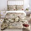 3pcs Friendship's Depth Bedding Set, Including 1 Quilt Cover and 2 Pillow Shams, Without Filling, Soft and Comfortable Home Bedroom Fabric