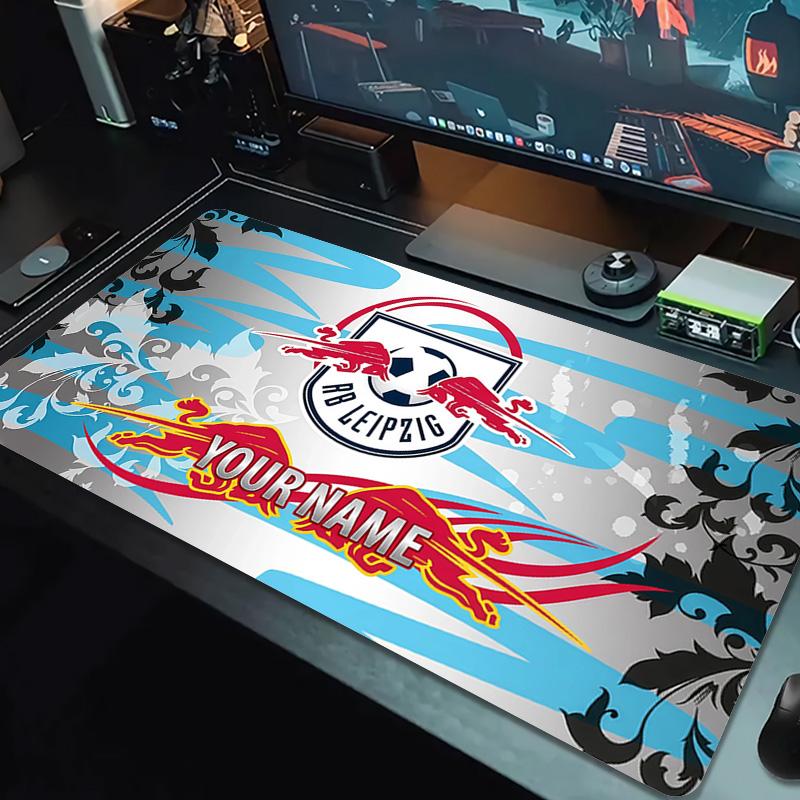 Custom Name RB Leipzig Print  Cushion Non-slip Laptop Tablet Big Mousepad XXL Mat Mini PC Playmat With Lock edge