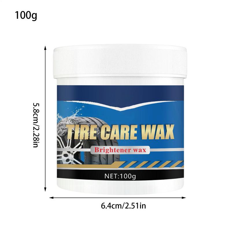 Car Tire Wax 100g Rims Brightener Cream Stain Dust Remover For Alloy Chrome Aluminum Rims On Car Truck SUV Vehicle RV