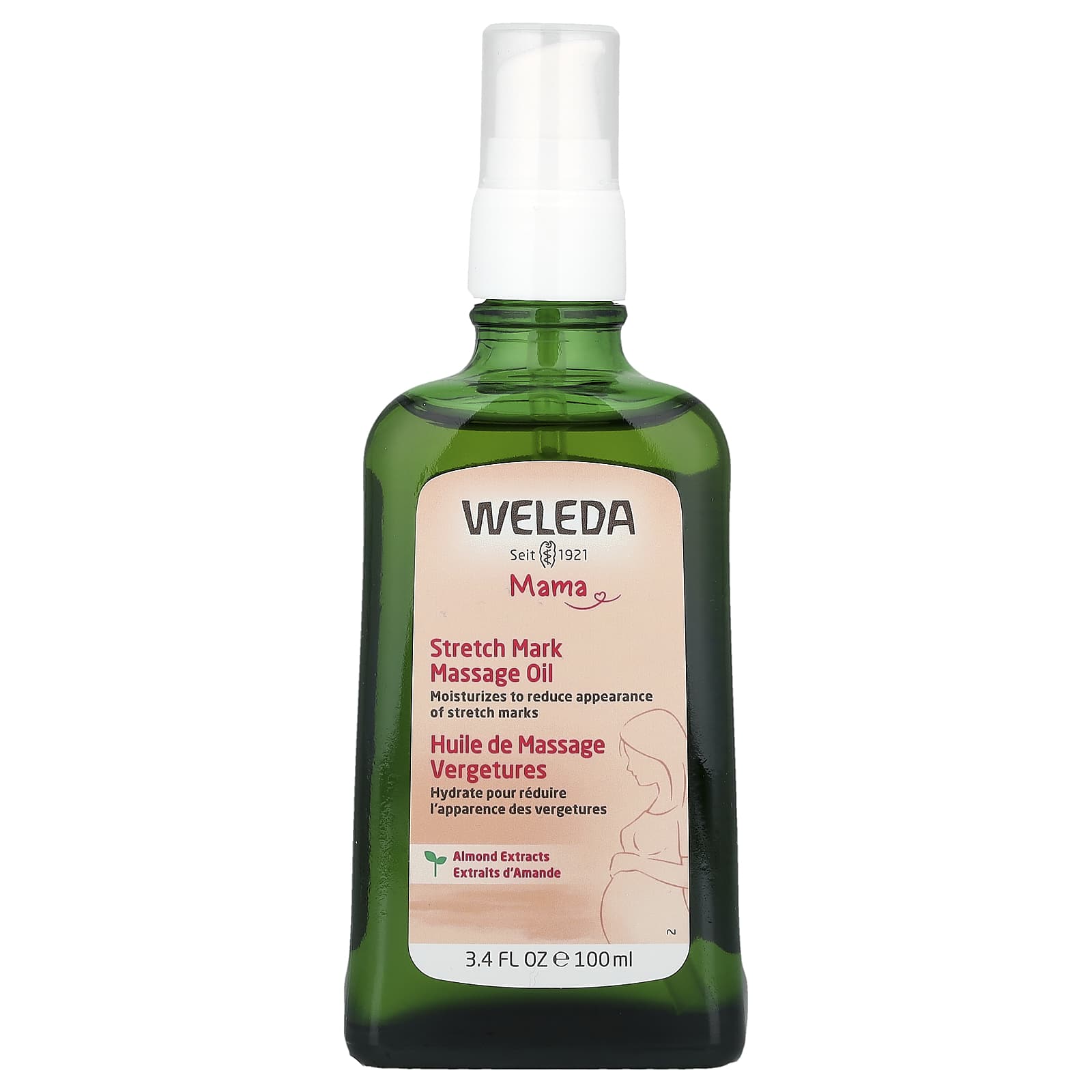 

Mama, Stretch Marks Massage Oil, Almond Extract, 100Ml(3.4Fl Oz)