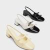 Modemarke Damen Schuhe 2024 Sommer Neue Farbblock Damen Sandalen mit geschlossener Zehenpartie Bequeme Mary Jane Schuhe mit quadratischem Absatz Sandalias Mujer