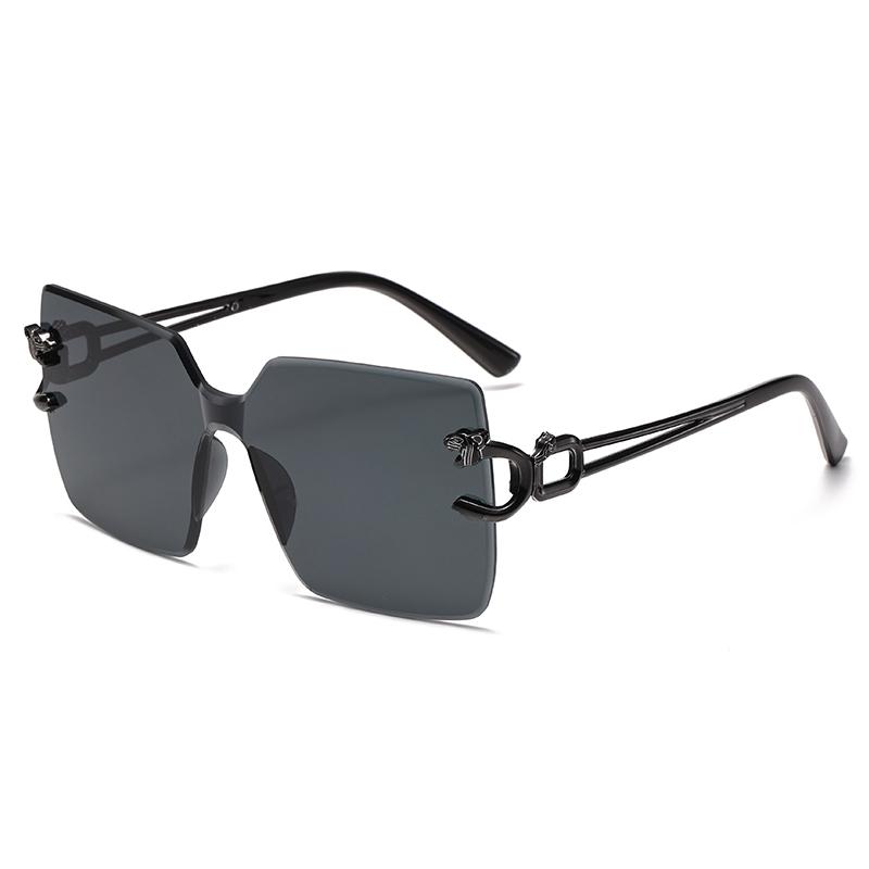 

Retro Square Metal Sunglasses Women Men Rimless Trend Luxury Shades Leisure Travel Sun Glasses Lady Man UV400 Protective Glasses