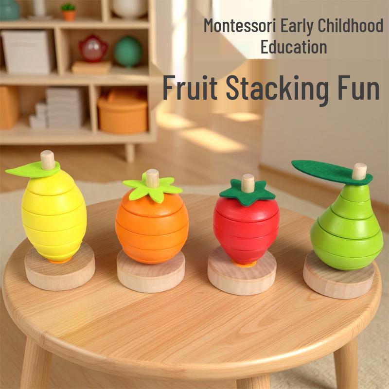 Wooden Kids  Vegetable & Fruit Cutting Set - Educational Play Kitchen Toy