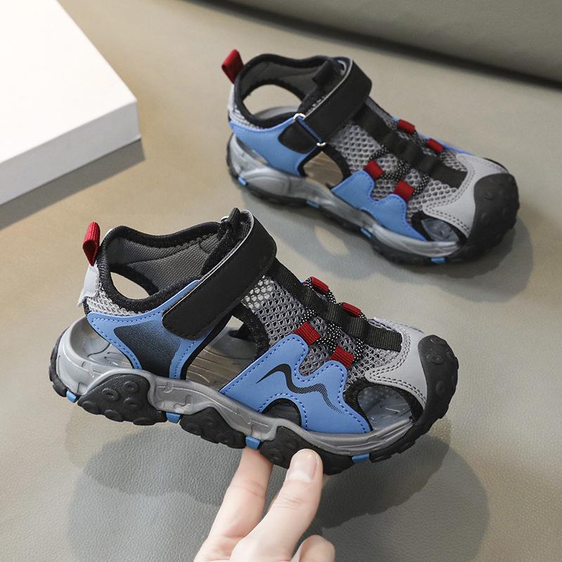 Boys' Summer 2026 Breathable Non-Slip Closed-Toe Sports Sandals with Soft Soles
