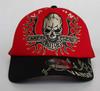Twill Mesh Skull [Vanson] Cap, Hat, Men's & Women's, Embroidery, NVCP-2301 (BLACK×RED)