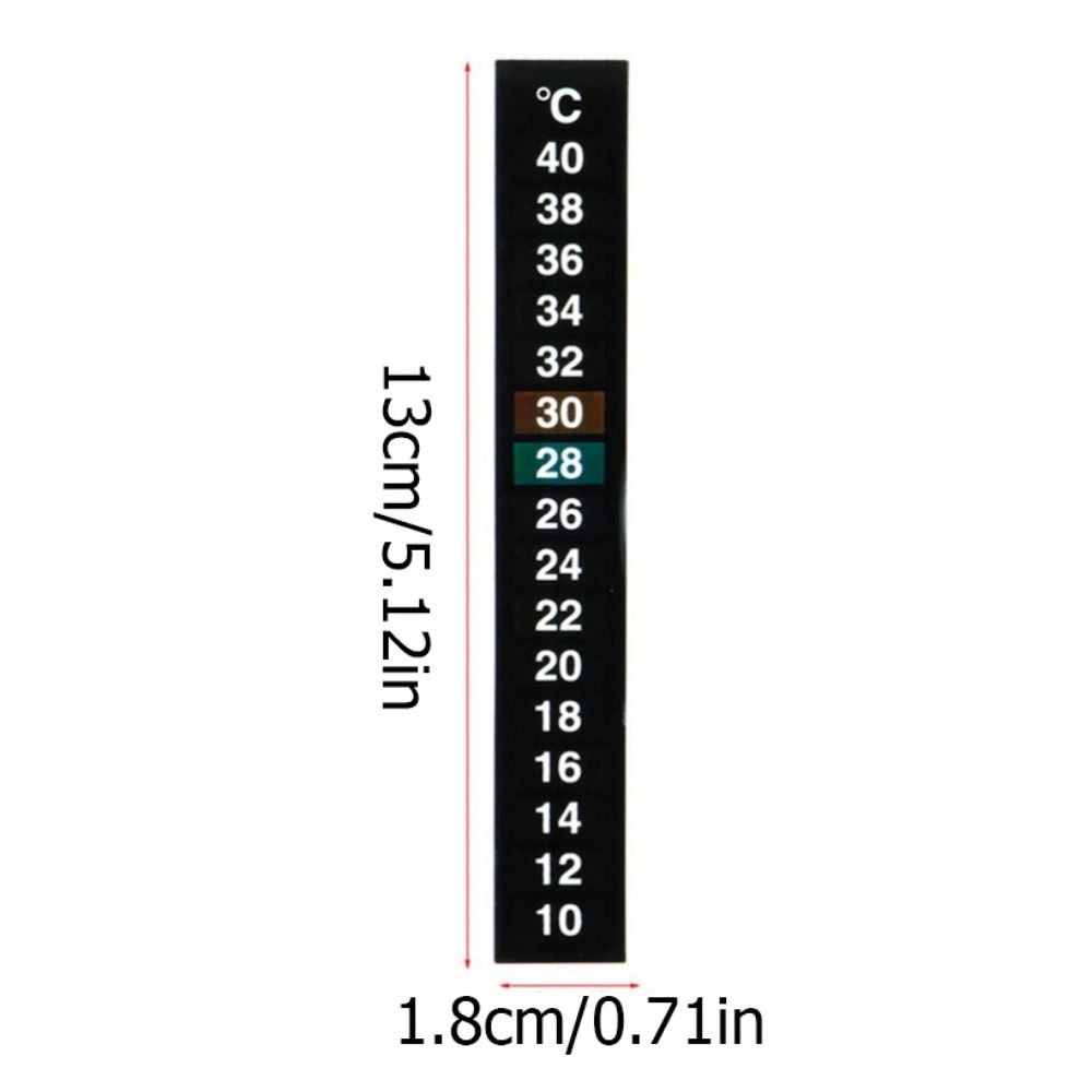 8pcs 10℃ to 40℃ Temperature Sensing Stickers Liquid Crystal Black Temperature Sensor Self Adhesive Fish Tank Thermometer