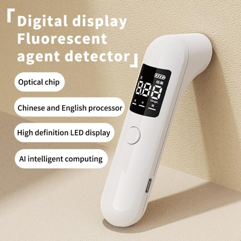 Type C Charging Fluorescent Detector With LCD Screen Lightweight Design For Home Travel Safety Testing Handheld Tester