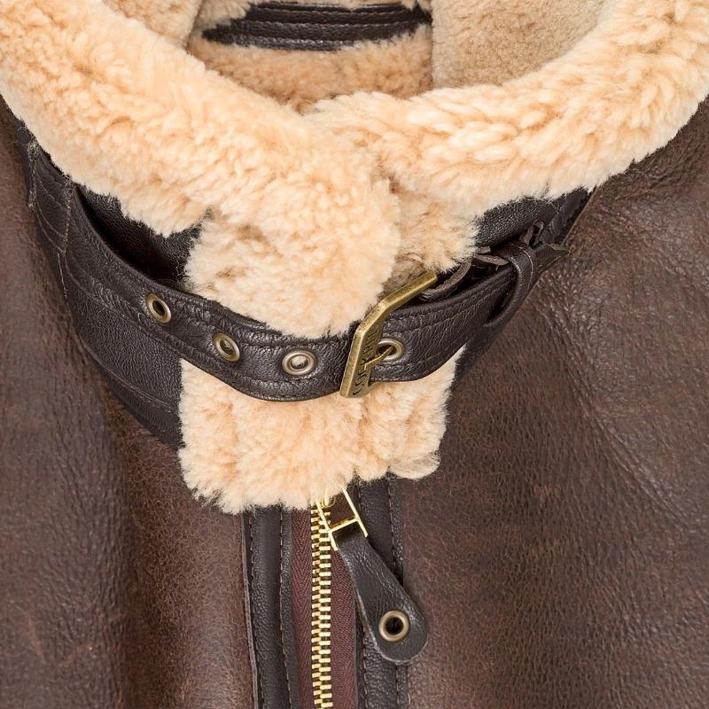 Faux Fur All-in-one Men's Jacket Long Sleeve Faux Fur Thick