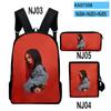 Classic VTuber Pipkin Pippa 3D Print 3pcs/Set Pupil School Bags Laptop Daypack Backpack Inclined Shoulder Bag Pencil Case