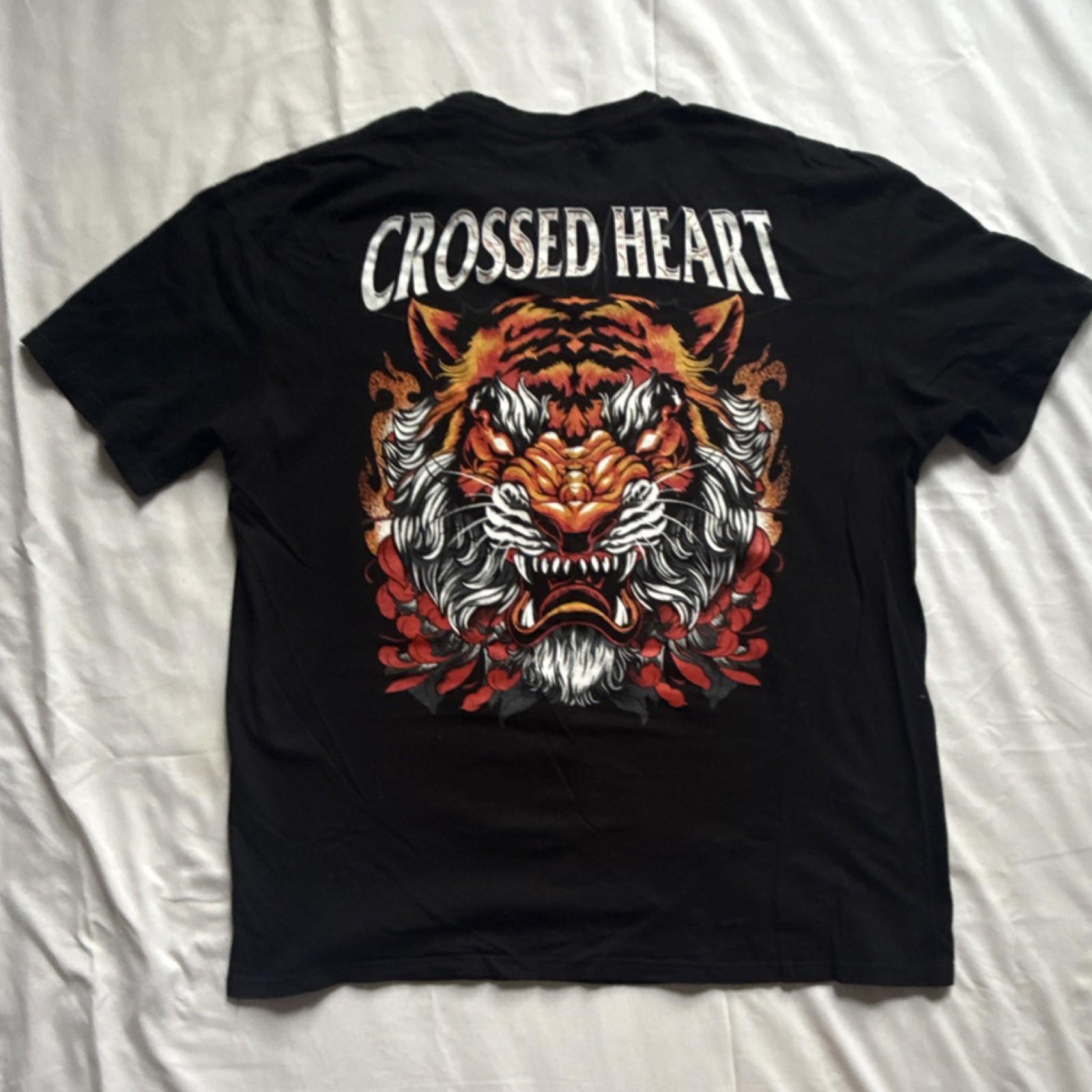 

Crossed Heart CHC Black XL Men s Short Sleeve Crew Neck Tiger Graphic T-Shirt 5XL різнокольоровий