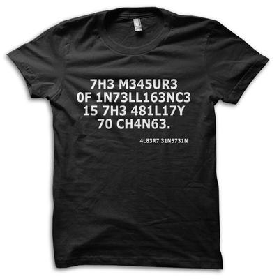 Misura Dell'Intelligenza Citazione Di Albert Einstein T-Shirt Geeky M5880