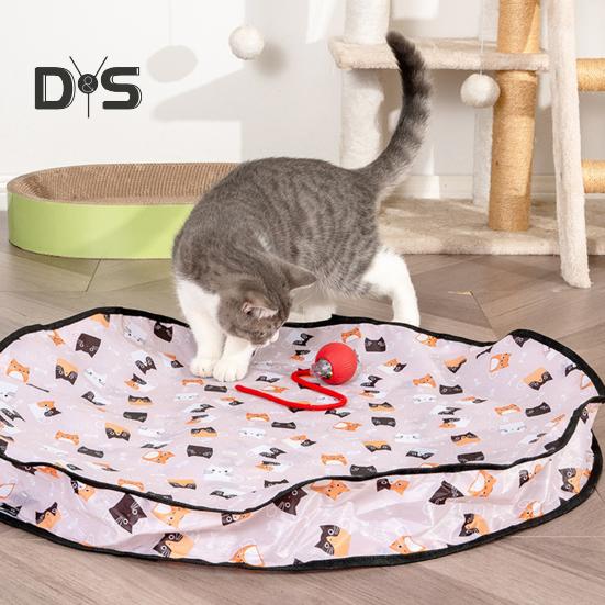 Interaktives Katzenspielzeug, automatischer, schnell rollender Ball mit Soundeffekten, Bewegungs-Zwitscher-aktivierter Bewegungsball für den Innenbereich, Katzenspielzeug