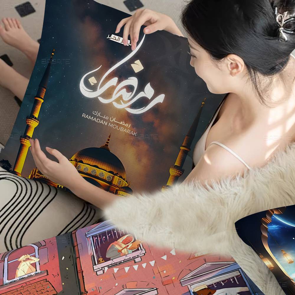 Classic Retro Festival Ramadan Pillow Cover For Bedroom Room And Living Room Sofa Decorative Cushion Cover
