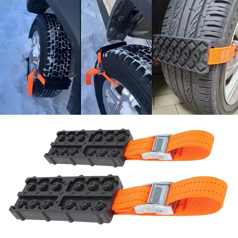 Universal PU Tire Traction Chains Anti Skid Straps for Snow Mud Ice Car Emergency Kit Off Road Recovery Accessories