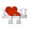 Movable Joint Heart Figurine Decorative Accent for Living Room Bedroom Office Valentines Day Ornament