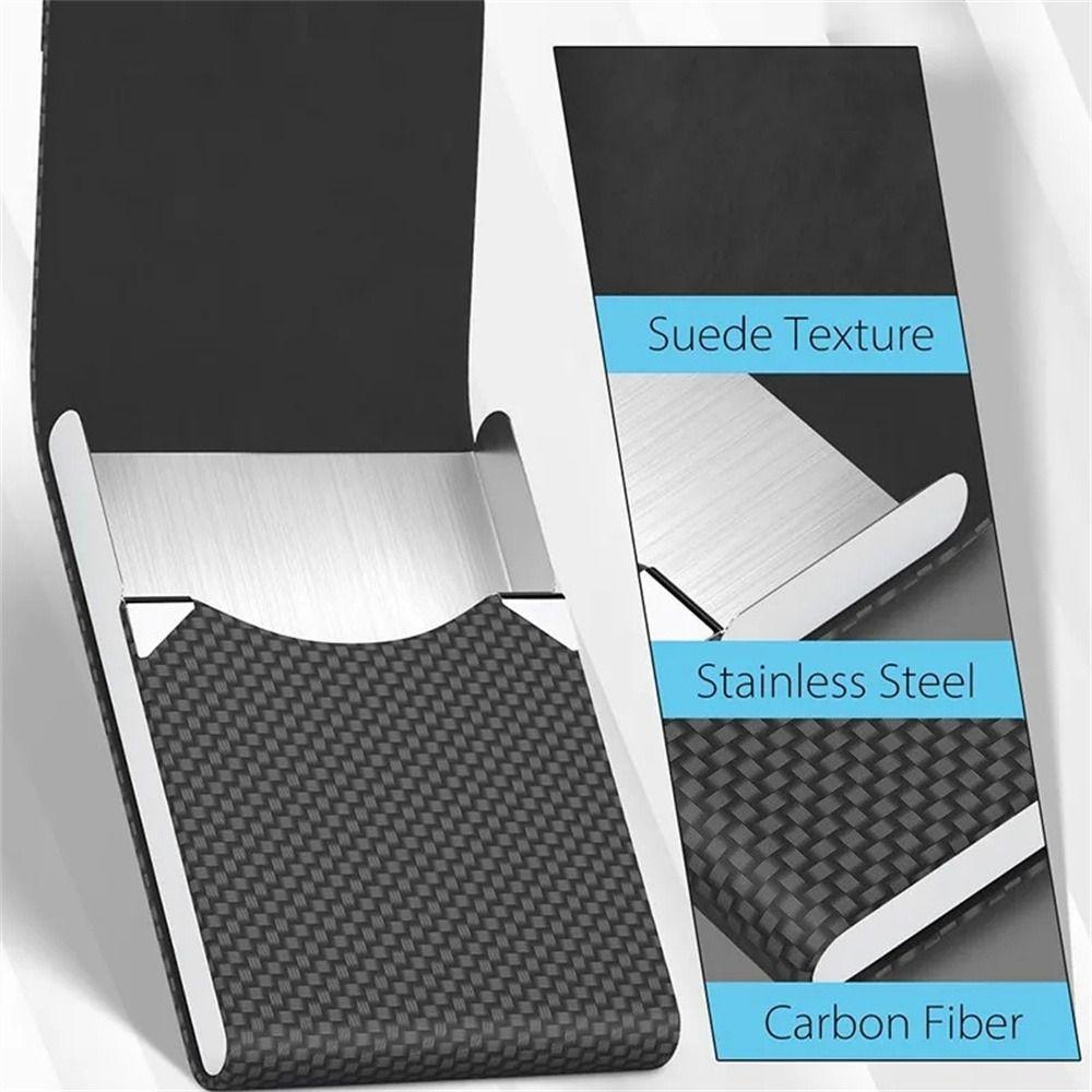 Slim Pocket Business Card Case PU Leather ID Case Card Box Name Card Holder  Office Supplies