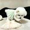 Pet Dog Dress Sweet Princess Style Gradient Color Breathable Outfit Small Breeds Like Bichon Frise Teddy