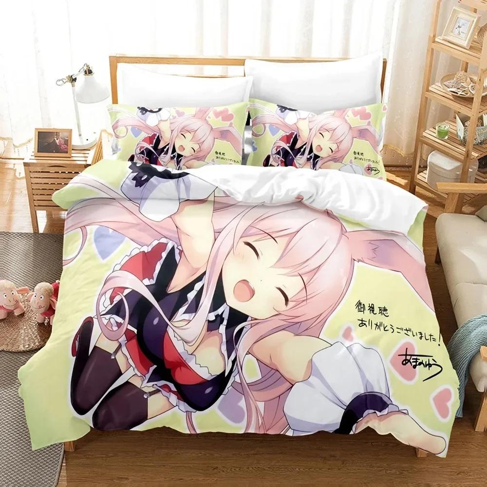 3D-tryck Animeflickor Denna konstklubb har ett problem Sängkläder Påslakanset med örngott Twin Full Queen King Sängkläder