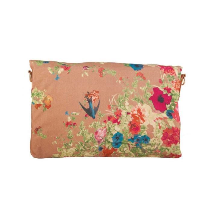 CHRISTIAN LACROIX Eden 4 Crossbody Pouch In Powder Leather with Floral Print