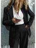 2025 Women's Autumn/Winter Fashion: Elegant Solid Color Suit & Pants Set