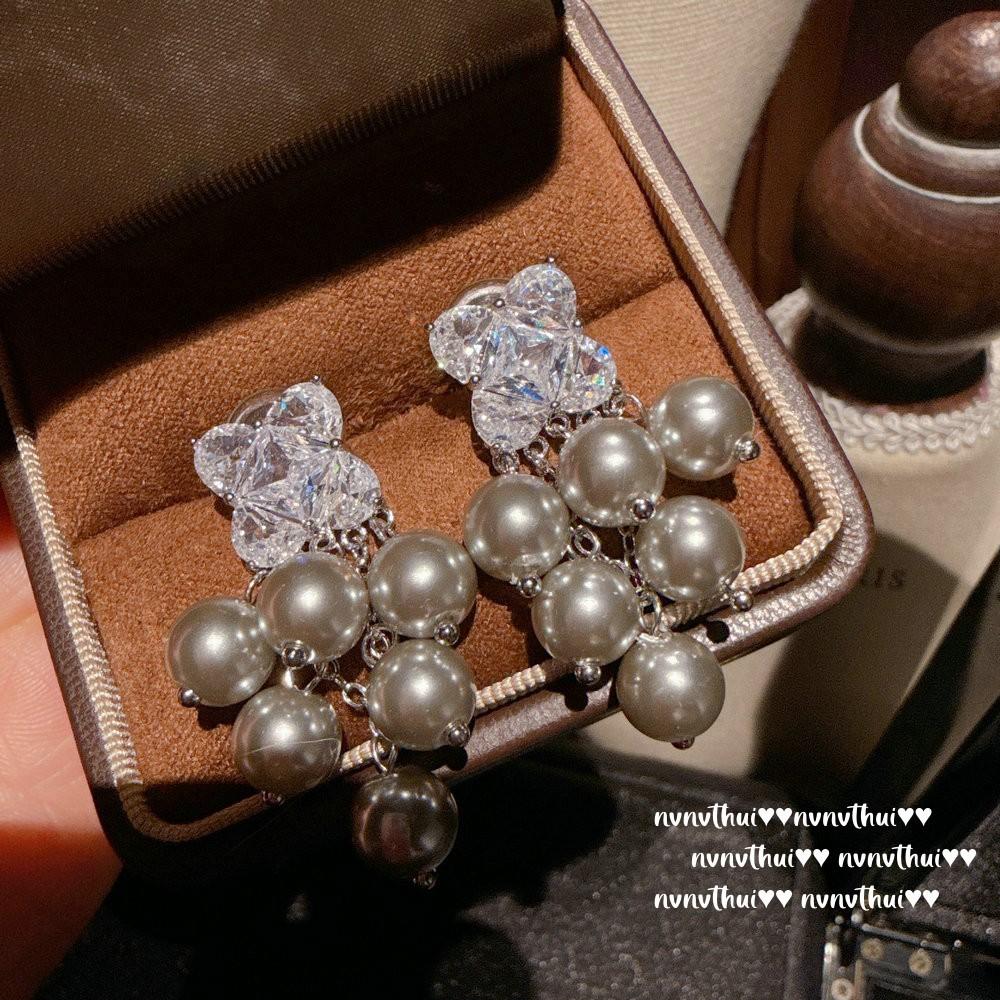 Annual Meeting Jewelry, Shy Love Gem Earrings Vintage Plated 18K Gold, Garnet Love Zircon Ring