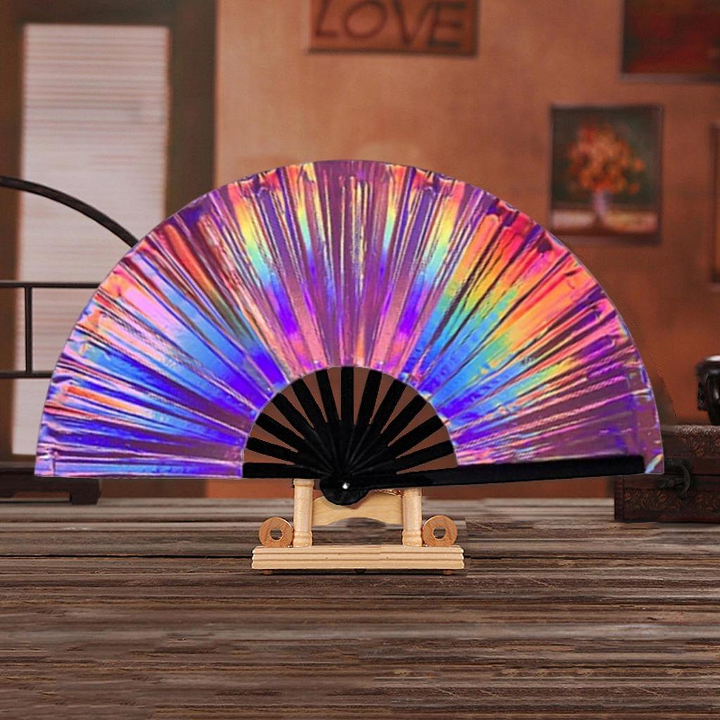 Folding Dancing Fan Creative Decoration Photo Props for Performance Party Line
