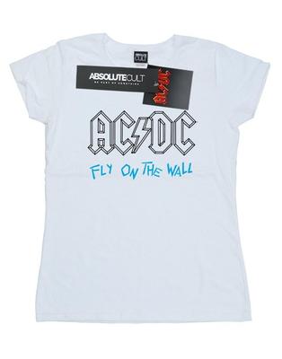 Womens/Ladies Fly On The Wall Outline Cotton T-Shirt