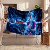 Lamine Yamal Personalized Fleece Blanket With Football Logo, Custom Name Text Soft Warm Home Throw Blanket