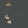 Nordic Duplex Luxury Living Room Background Wall Creative Decoration Rotating Staircase Butterfly Attic Hollow Chandelier