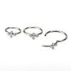 Raccon Raccoon Cross Seamless Ring Titanium Steel Lip Ring Buckle Ear Bone Stud Fashion Sexy Ins Piercing Jewelry