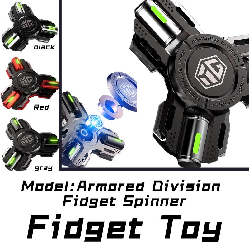 Fidget Noctilucence Spinner Hand Spinner Metal 3-5Min Rotation High Speed Edc Teen Adult Stress Easing Toy Gifts