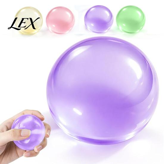 Pearlescent Ball Fidget Toys Shapeable Toy, Anxiety Relief Clear Squeeze Relaxation Fake Fruit Inside Stress Toy for Kids Adults
