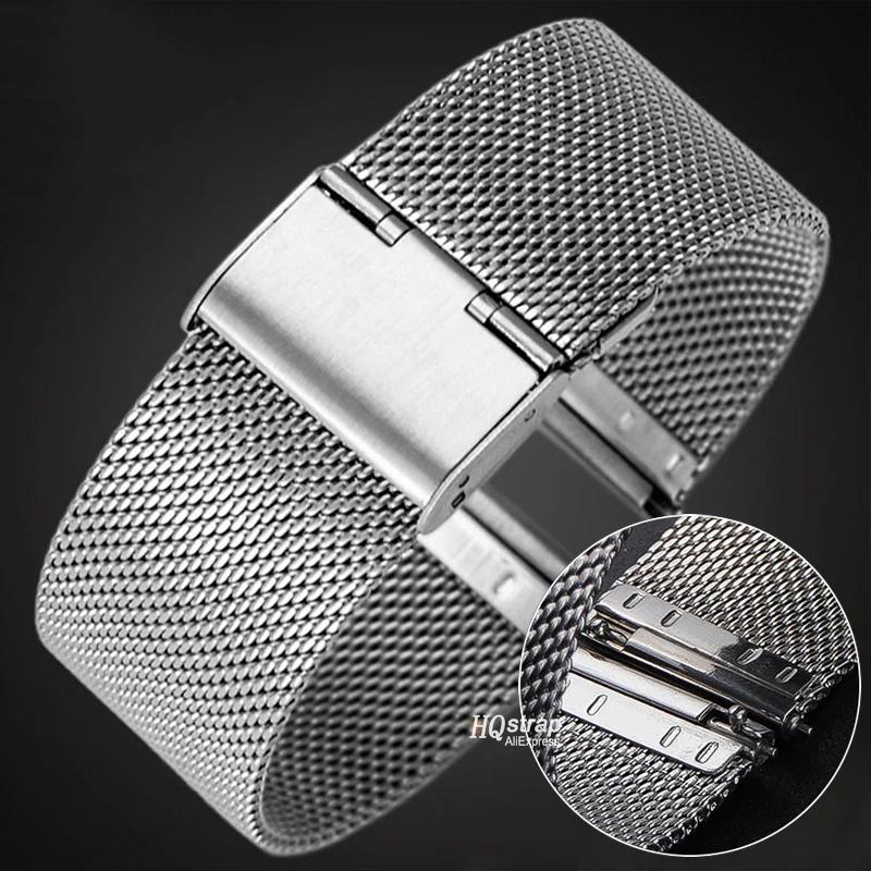 

1.0/0.6/0.4 Milanese Watch Band 18mm 20mm 22mm Stainless Steel Universal Replacement Strap for Seiko Bracelet for Role Bracelet 22mm
