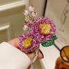 ZHENXUN  Extra-large French Court Three-dimensional Rose Flower Brooch Elegance Heavy Industry Zirconium Coat Pin Gift