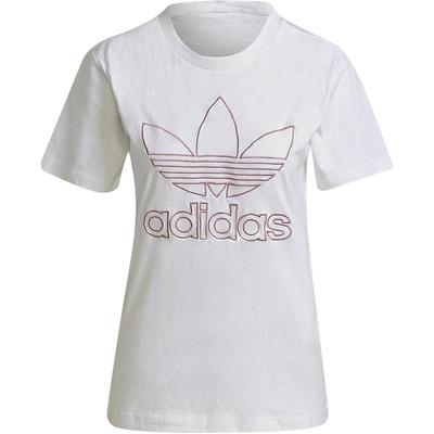Originals Trefoil Casual Breathable Sports Letter Print American Vintage Short Sleeve T-Shirt Women Tops White H20469