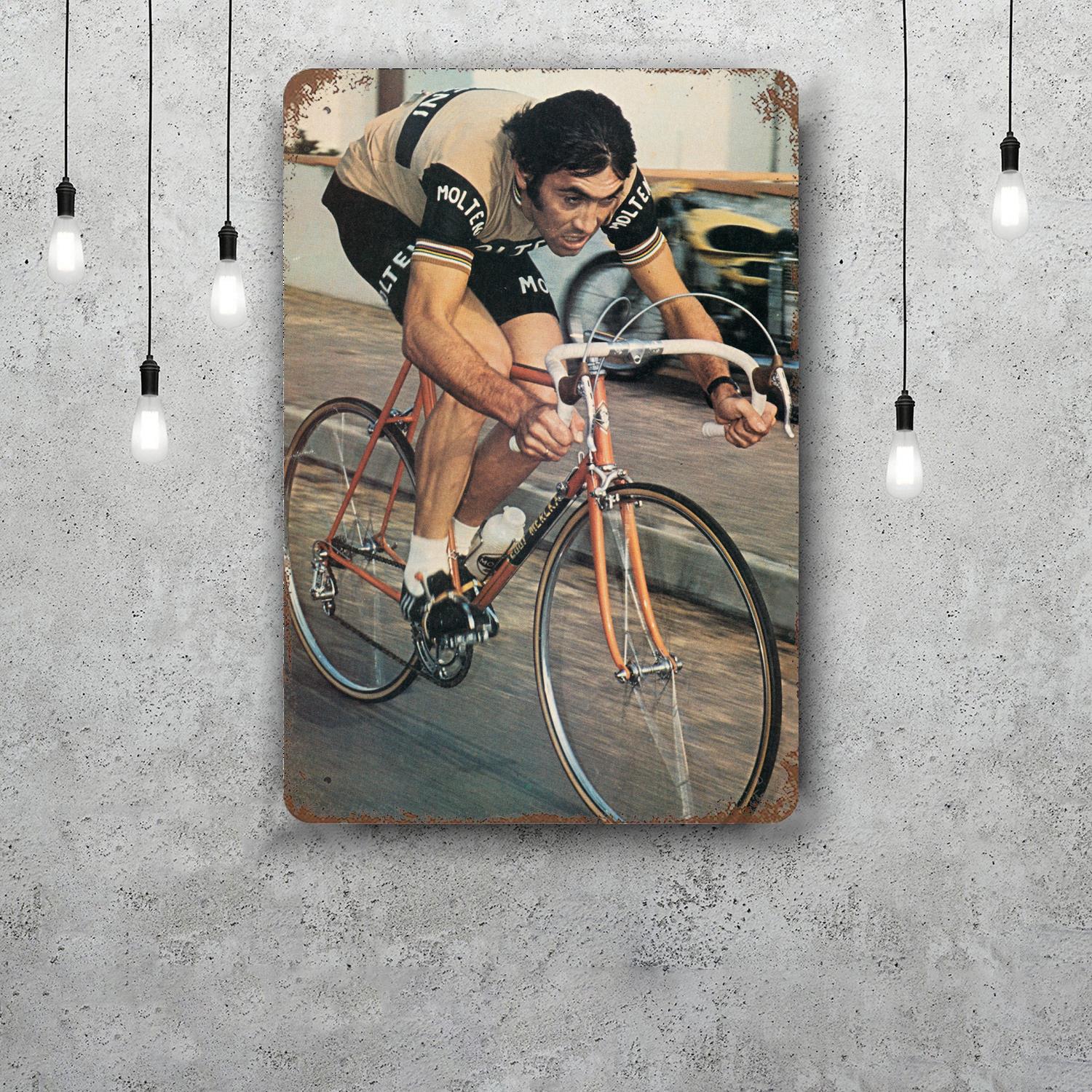 

Eddy Merckx Decor Vintage Metal Signs Tin Signs Captain Poster Decor for Bar Pub Club Man Cave Wall Decoration 20x30cm（7.8x11.8inch）