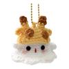 Halloween Crochet Ghost Ornament Cute Handmade Knitted Frog/Cat/Spider/Strawberry Ghost Hanging Decoration for Car Rearview Mirror Bag Charm