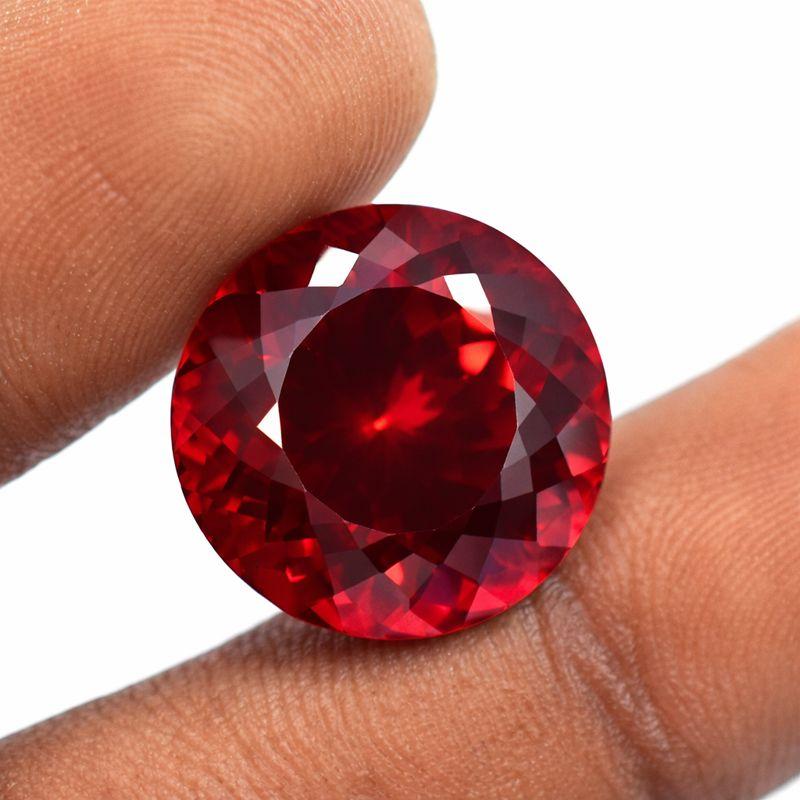 Natural Red Garnet Loose Gemstone Quality 13 Ct Round Shape for Jewelry Making and Gem Collections