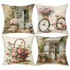 Vintage Floral Cushion Covers Sofa Living Room Square Pillowcase Chair Double-Sided Pillow Covers Modern Home Decortions