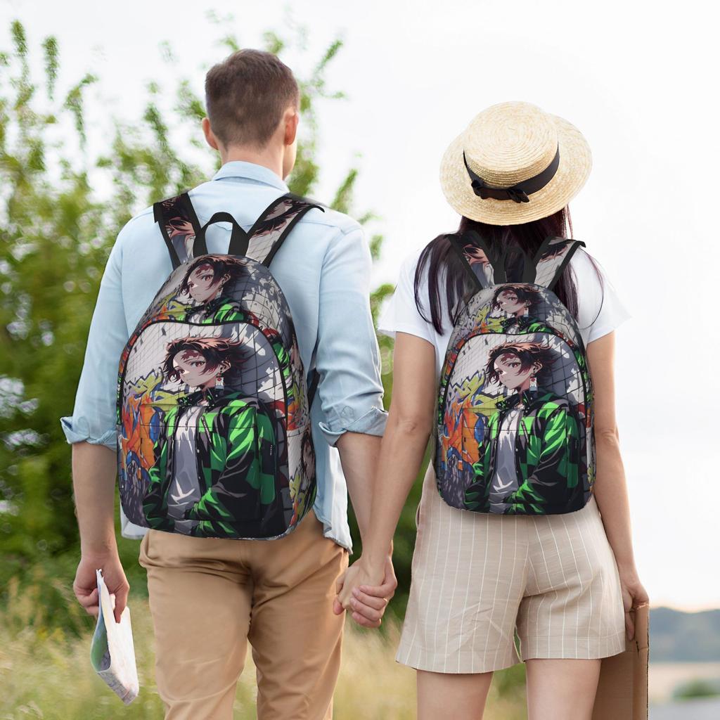 Fashion Demon Slayer Backpack shounen manga Mochilas Super Quality High School Zipper Closure Rucksack