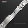 Five Beads Stainless Steel Watch Strap 18mm 20mm 22mm Universal Watch Bracelet Folding Clasp Watchband for Men Women Accessories