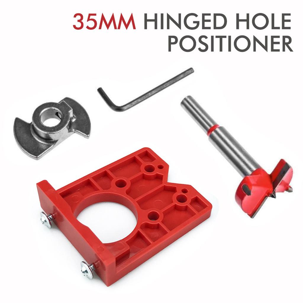 New 35mm Hinge Drill Guide Sets Door Hinge Drill Hole Cutter Concealed Hinge with Bit Positioner for Furniture Wood