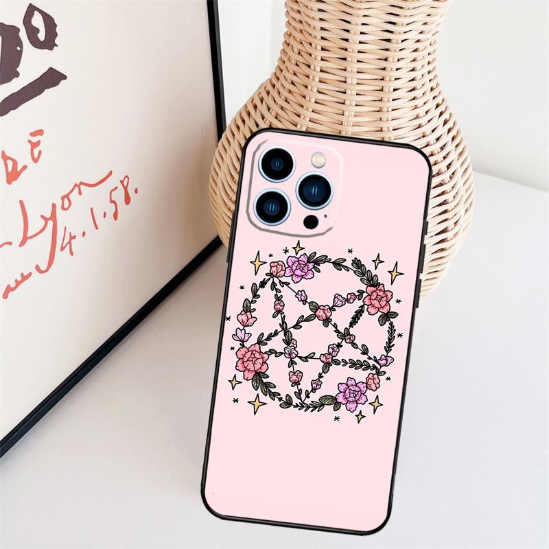Girly Pastel Witch Goth Pattern Phone Case For iPhone 16 Pro Max 15 14 13 11 12 17 Pro Max mini 15 16 Plus 16e 17 Air Cover
