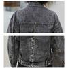 Džínová bunda Ženy Šedá Volný Kabát Ležérní Vintage Bomber Bundy Dámské Outwear 2019 Podzimní bundy