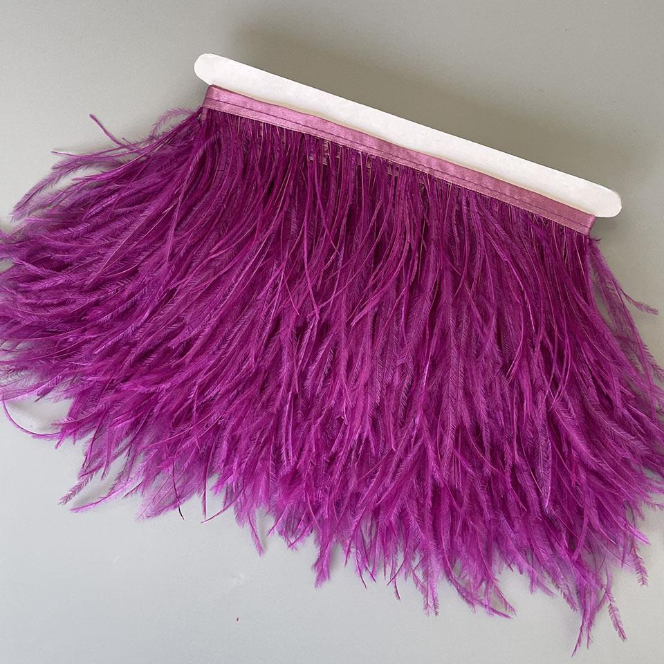 FeatherOstrich Feathers Trim 10 Meter 13-18 CM Feather Plumes Ribbon Selvage For DIY Wedding Dress Decoration Crafts Accessories