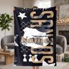 SANTOS Custom Flannel Blankets Soft Warm Cozy Throws for Home Decor Holiday Gifts